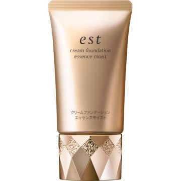 est Cream Foundation Essence Moist Radiant Finish White Background