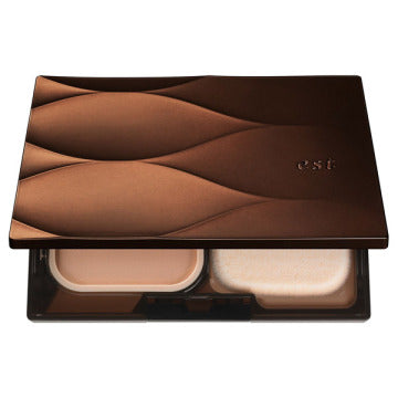 est Powder Foundation Silky Smooth Radiant Finish White Background