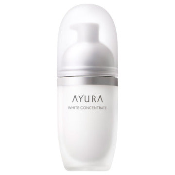 AYURA White Concentrate Brightening Beauty Serum Bottle on White Background