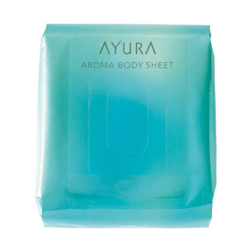AYURA Aroma Body Sheet product packaging on clean white background