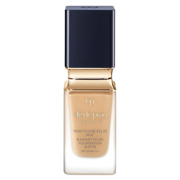 Cle de Peau Beaute Tan Fluid Eclat Matte - Tan Fluid Eclat Matte / SPF20 / PA+++ / Ochre 40 / 35ml product bottle on white background