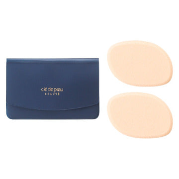 Cle de Peau Beaute Cream Foundation Sponge Soft Application White Background