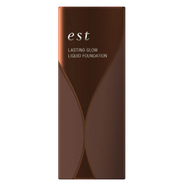 est Lasting Glow Liquid Foundation Radiant Finish White Background