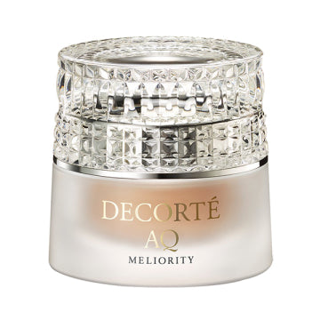 DECORTÉ AQ Milliority Repair Treatment Serum Foundation - AQ Milliority Repair Treatment Serum Foundation / full product with container / 351 Pink Oak / 30g product bottle on white background