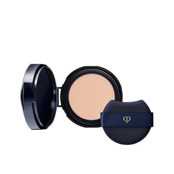 Cle de Peau Beaute Puff (Cushion Eclat) N - Tan Cushion Eclat Natural / SPF25 / PA+++ / refill only / Pink Ochre 00 / 14g / Scented with natural rose oil and more product packaging