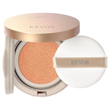 ETVOS Mineral Glow Skin Cushion - Mineral Glow Skin Cushion / SPF32 / PA+++ / with Case + Puff / Natural Pink / 12g product bottle on white background