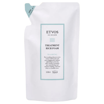 ETVOS Treatment Rich Foam Nourishing Cleanser White Background