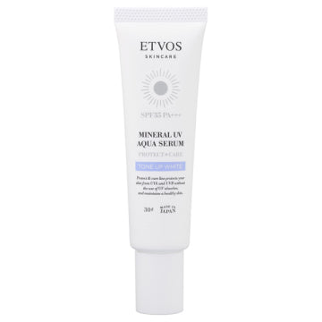 ETVOS Mineral UV Aqua Serum Tone Up White Radiant Skin Background