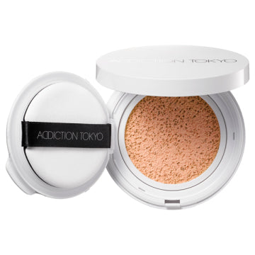 ADDICTION Cushion Case - 【refill only】Skincare UV Touch-Up Cushion / SPF45 / PA+++ / refill only / 003 Fresh Apricot / 12g product bottle on white background