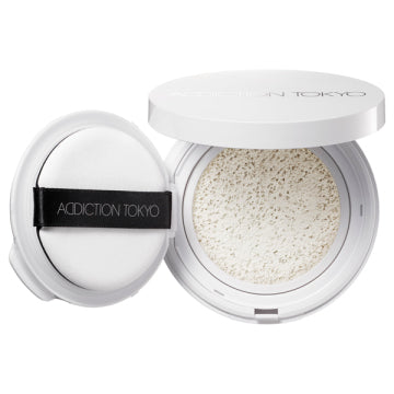 ADDICTION Cushion Case - 【refill only】Skincare UV Touch-Up Cushion / SPF45 / PA+++ / refill only / 001 Translucent / 12g product bottle on white background