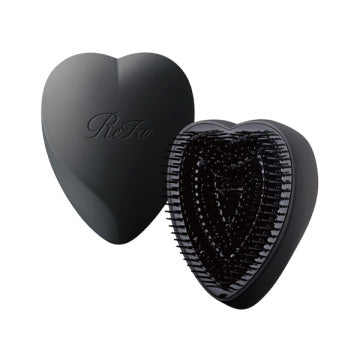 ReFa Refar Heart Brush - Refa Heart Brush / Matte Black / Approximately 73×91×53[mm] (with cover attached) product packaging