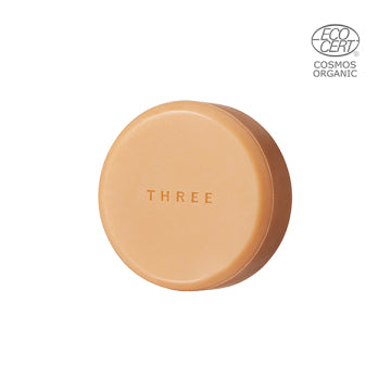THREE Emming Soap R COSMOS ORGANIC Cleansing Bar White Background