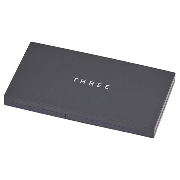 THREE Pristine Complexion Powder Foundation Case Flawless Coverage White Background