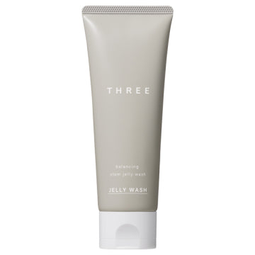 THREE Balancing System Jelly Wash Gentle Cleansing White Background