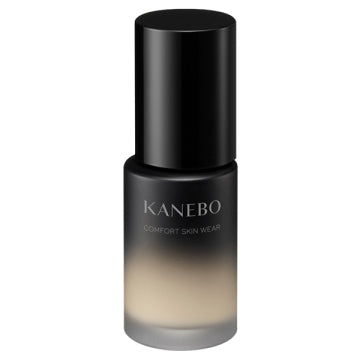 KANEBO Comfort Skin Wear - Comfort Skin Wear / SPF26 / PA++ / full product with container / Ochre A / 30ml / Fruity Floral product bottle on white background