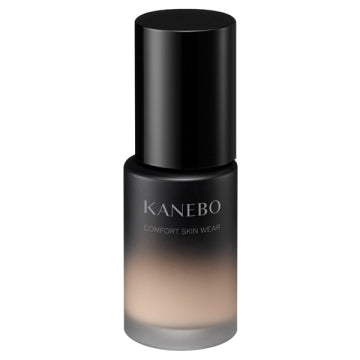 KANEBO Comfort Skin Wear - Comfort Skin Wear / SPF25 / PA+++ / full product with container / Pink Ochre B / 30ml / Fruity Floral product bottle on white background