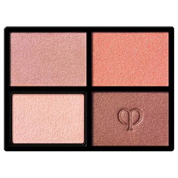 Cle de Peau Beaute Tip & Brush (Ombre Color Quad) - Ombre Color Quad / refill only / 8 / 6g / Scented with natural rose oil and more product packaging