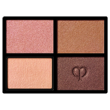 Cle de Peau Beaute Tip & Brush (Ombre Color Quad) - Ombre Color Quad / refill only / 7 / 6g / Scented with natural rose oil and more product packaging