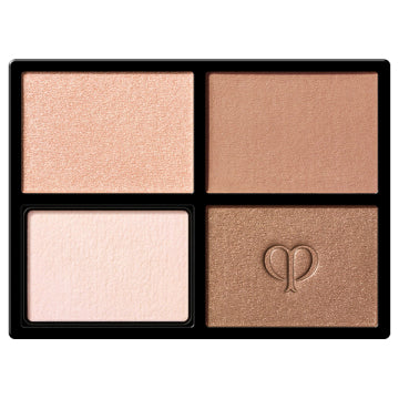 Cle de Peau Beaute Tip & Brush (Ombre Color Quad) - Ombre Color Quad / refill only / 2 / 6g / Scented with natural rose oil and more product packaging