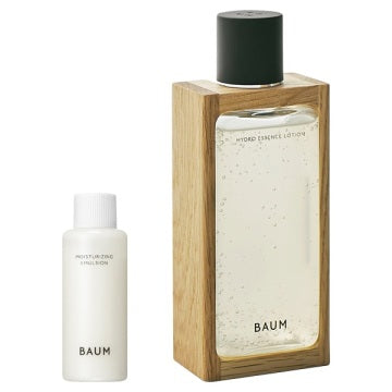 BAUM Hydro Essence Lotion Kit Moisturizing Elixir Visual Radiance Background