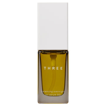 THREE Balancing Overnight Oil Serum SQ Nourishing Cream Visual White Background