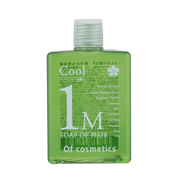 Of cosmetics Soap of Hair・1-M - Soap of Hair・1-M / full product with container / Portable Mini Bottle / 60ml / Refreshing Sensation / Peppermint product packaging