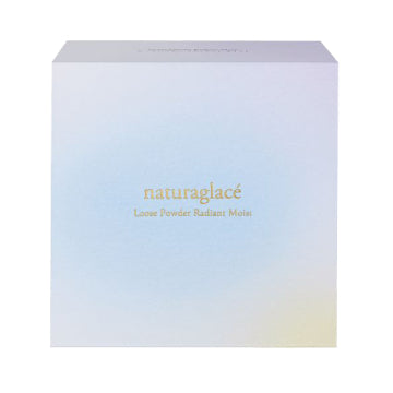 naturaglace Loose Powder Radiant Moist product packaging on clean white background