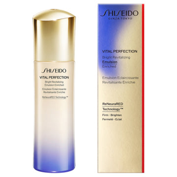 SHISEIDO Vital Perfection Bright Revital Emulsion Enriched Radiant Skin Background