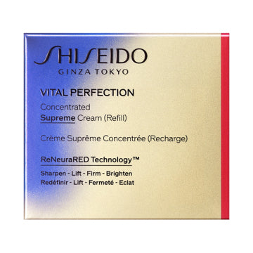 SHISEIDO Vital Perfection Supreme Cream Concentrate Anti-Aging Skincare Product White Background