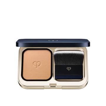 Cle de Peau Beaute Case (Tampo D'or Eclat II) - Poudre Eclat II / SPF25 / PA++ / refill only / Ochre 20 / 8g / Scented with natural rose oil and more product bottle on white background