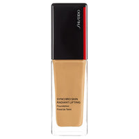 SHISEIDO Synchro Skin Radiant Lifting Foundation - Synchro Skin Radiant Lifting Foundation / SPF35 / PA++++ / full product with container / 340 Oak / 30mL / unscented - 30ml product bottle on white background