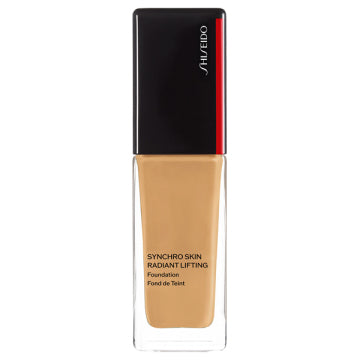 SHISEIDO Synchro Skin Radiant Lifting Foundation - Synchro Skin Radiant Lifting Foundation / SPF35 / PA++++ / full product with container / 340 Oak / 30mL / unscented - 30ml product bottle on white background