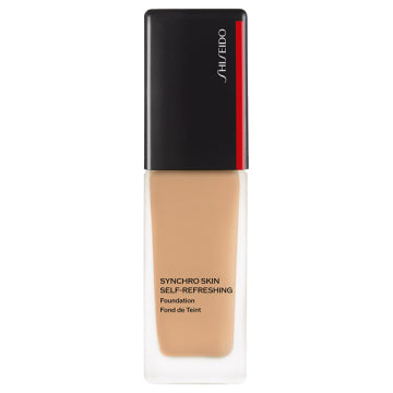SHISEIDO Synchro Skin Self-Refreshing Foundation - Synchro Skin Self-Refreshing Foundation / SPF35 / PA++++ / full product with container / 330 Bamboo / 30g / unscented product bottle on white background