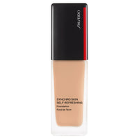SHISEIDO Synchro Skin Self-Refreshing Foundation - Synchro Skin Self-Refreshing Foundation / SPF35 / PA++++ / full product with container / 310 Silk / 30g / unscented product bottle on white background