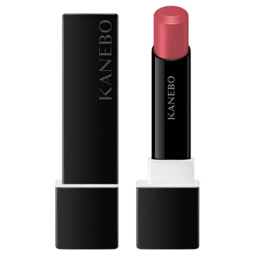 KANEBO Rouge Scrub Melting - Rouge Scrub Melting / full product with container / S01 BareRed / 3.8g swatch on lips