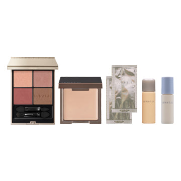 LUNASOL Eye Coloration N - Eye Coloration N 02 Set / 7g+2.5g+0.5ml×2+container only+3ml palette open view