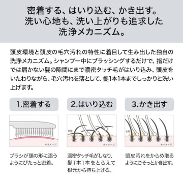 ReFa Ion Care Brush Premium Scalp Cleansing Tool White Background