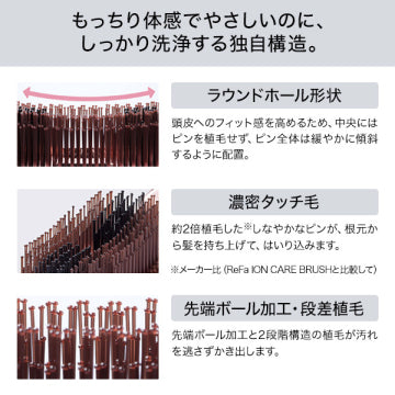 ReFa Ion Care Brush Premium Scalp Cleansing Tool White Background