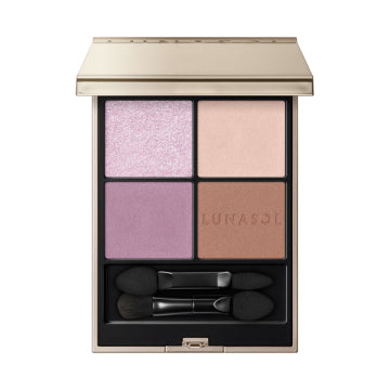 LUNASOL Eye Coloration N - Eye Coloration N / full product with container / EX04 Frosted Rose / 7g palette open view