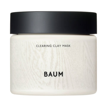 BAUM Clearing Clay Mask Natural Charcoal Formula Visual Radiant Background