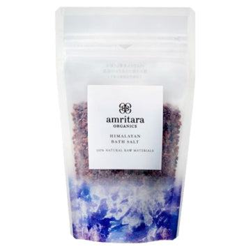 amritara Himalayan Rock Salt Bath Salt - Himalayan Rock Salt Bath Salt / full product with container / 120g product packaging