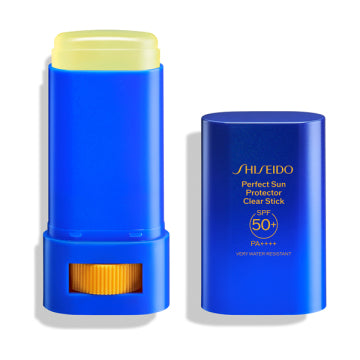 SHISEIDO Perfect Sun Protector Stick Protective Skincare Product White Background