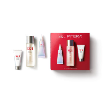 SK-II 【@cosme Limited: Total value of 10,100 yen (tax included)】Facial Treatment Essence First Trial Kit - PITERA(TM) Infinite Aura Kit / 75ml, 20g, 10ml product packaging
