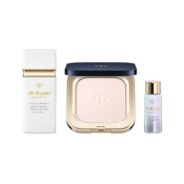 Cle de Peau Beaute Voile Lumineux - Pre-makeup & White Powder Kit (Voile Lumineux + Poudre Compact Essenciel n) / 30mL, 5g, 3mL - 30ml product packaging