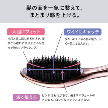ReFa Airbrush Ray Gentle Styling Hairbrush White Background