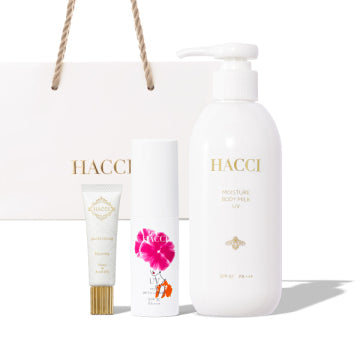 HACCI UV Special Set Sun Protection Essentials White Background