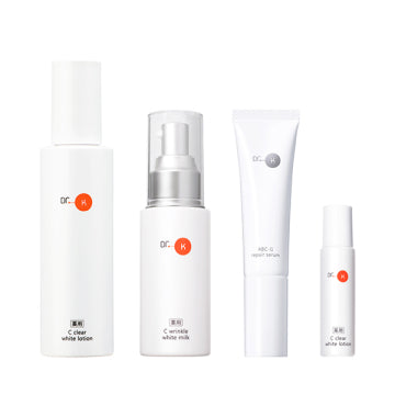 Dr. K Limited Quantity: Lotion & Milk & Retinol Beauty Serum Set Radiant Skin Background