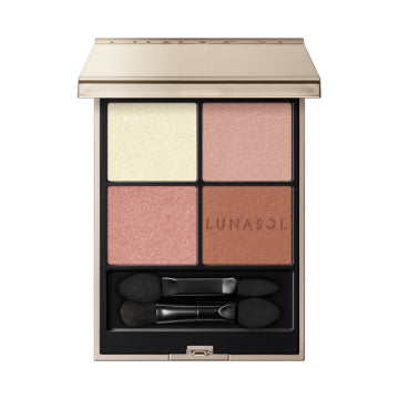 LUNASOL Limited Quantity Eye Coloration N Set - Eye Coloration N / full product with container / 07 Vintage Petal / 7g palette open view