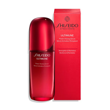 SHISEIDO Beauty Circulation Holiday Kit (Ultimune Power Infusing Serum 50mL & Oilderm refill only) - Ultimune Power Infusing Serum / full product with container / 75mL / Green Floral Scent - 75ml bottle with dropper