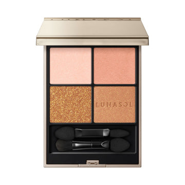 LUNASOL Limited Quantity Eye Coloration N Set - Eye Coloration N / full product with container / 16 Morning Glow / 7g palette open view